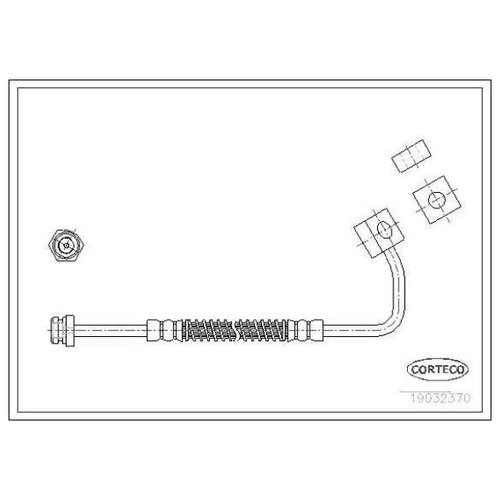 CORTECO 19032370 Тормозной шланг передний L [389mm]
