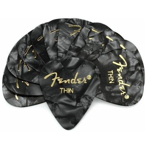 FENDER 351 Shape Premium Picks Heavy Black 12 Count набор ме