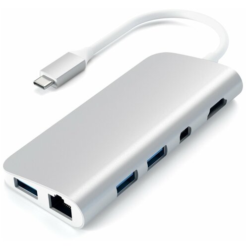 USB-концентратор  Satechi Aluminum Type-C Multimedia Adapter (ST-TCMM8PA),