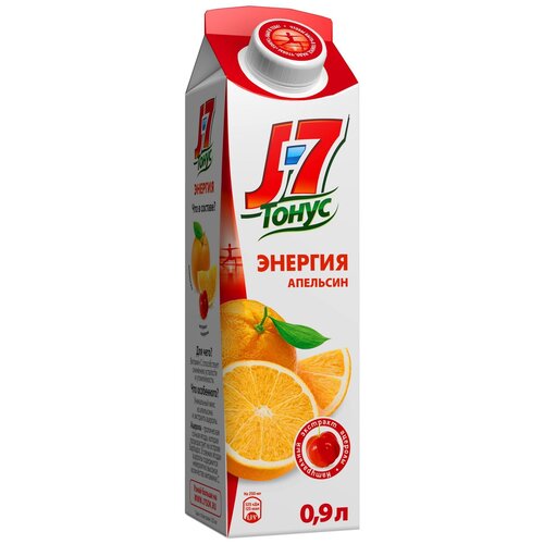 Соки и нектары Нектар J7 Тонус Апельсин-Ацерола, с мякотью, 0.9 л