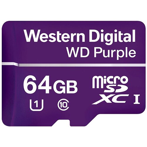 Карты памяти Карта памяти Western Digital WD Purple microSD 128 GB, чтени