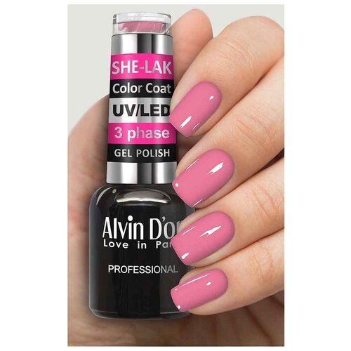 Alvin D'or Гель-лак She-Lak Color Coat, 8 мл,