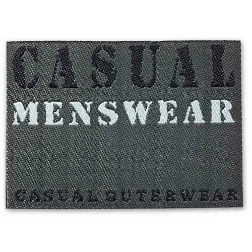 925650 Термоаппликация Джинсовый ярлык прямоугольный CASUAL MENSWEAR, черный цвет