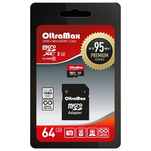 Карта памяти Oltramax OM064GCSDXC10UHS-1-PrU3