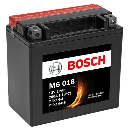 Мото аккумулятор Bosch M6 018 AGM (0 092 M60