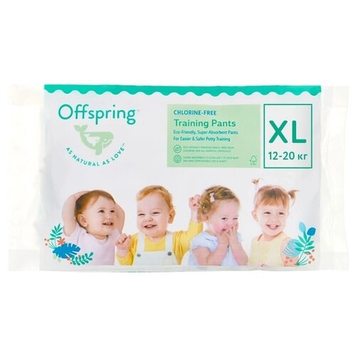 Offspring трусики-подгузники, XL 12-20 кг. 30 шт. расцветка 