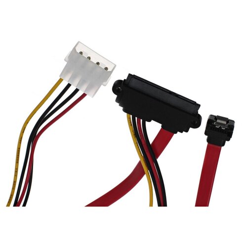 Переходник/адаптер VCOM SATA 7+15pin - SATA 7pin/Molex 4pin (VHC7702), 0.45 м,