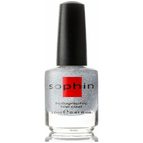 Sophin Верхнее покрытие Holographic Top Coat, Silver, 12 мл