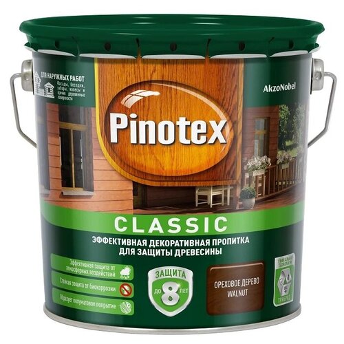 Водозащитная пропитка Pinotex Classic, 9 л, калужница