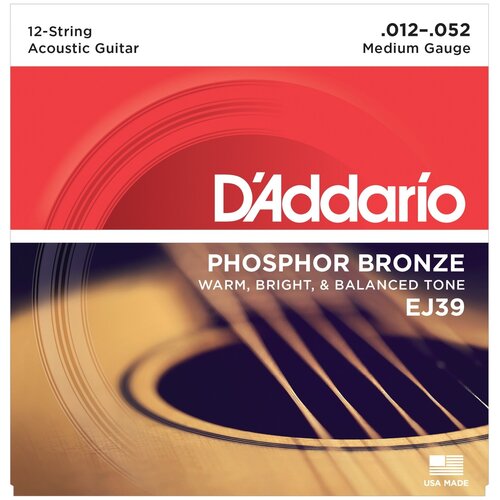 Струны для акустической гитары D'addario Phosphor Bronze 12-