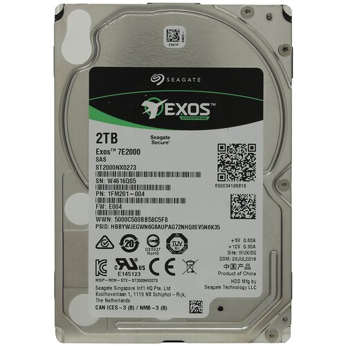 Жесткий диск Seagate Enterprise Capacity SAS 2.5 2TB 7200RPM