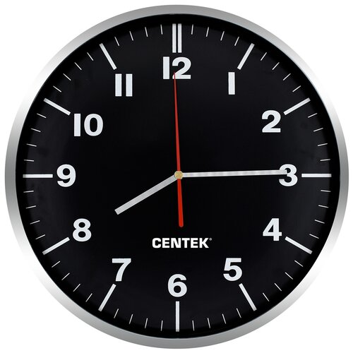 Часы настенные кварцевые CENTEK CT-7100 black