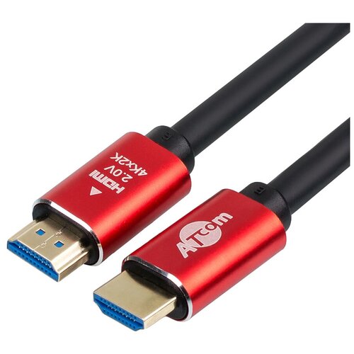 Кабель HDMI ATCOM 1 m (Red/Gold) VER 2.0