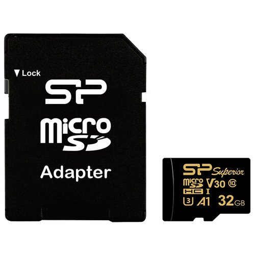 Флеш карта microSD 32GB Silicon Power Superior Golden A1 mic