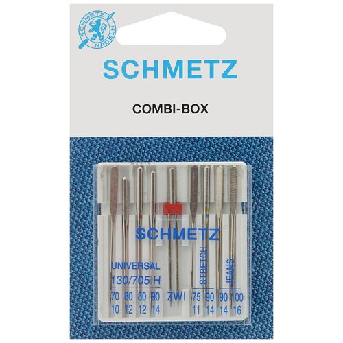 Игла/иглы Schmetz Combi Box 130/705 H комбинированные, серебристый, 9