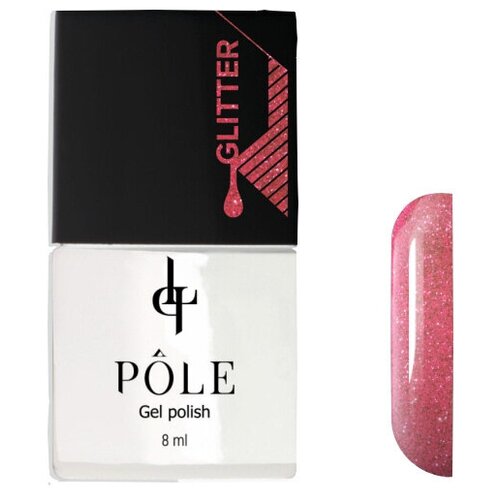 Pole Гель-лак Glitter effect, 8 мл, розовое мерцание