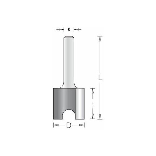 Фреза Dimar 1110013 пазовая для врезки петель D12,7x19,1 L51