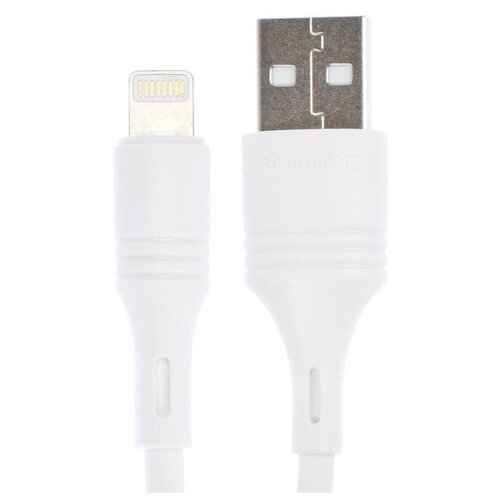 Кабель Hoco X20, Lightning - USB, 2 А, 3 м, PVC оплетка, бел