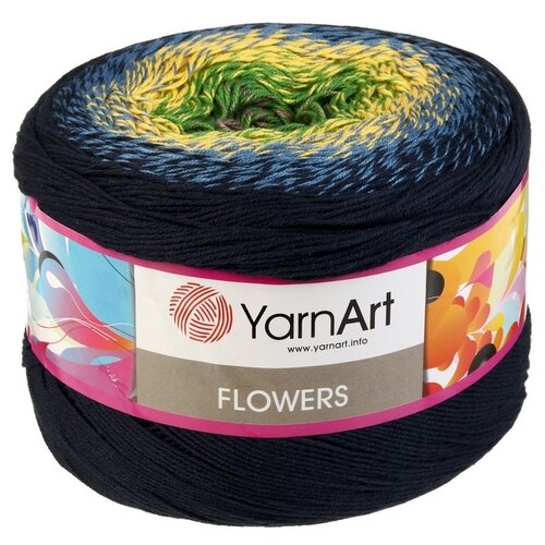 Пряжа YarnArt Flowers, 55 % хлопок, 250 г, 1000 м, 1 шт.,