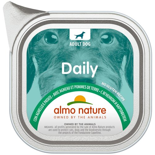 Влажный корм для собак Almo Nature Daily, ягненок, с картофе