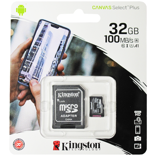 Kingston Карта памяти MicroSD 32GB Kingston Class 10 Canvas 