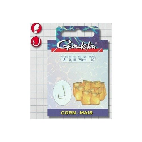 Крючок с поводком Gamakatsu BKS-1130G corn 75см №12 d0.14 140121