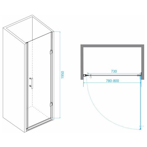 Душевая дверь RGW PA-06B Passage 800х1950 черный