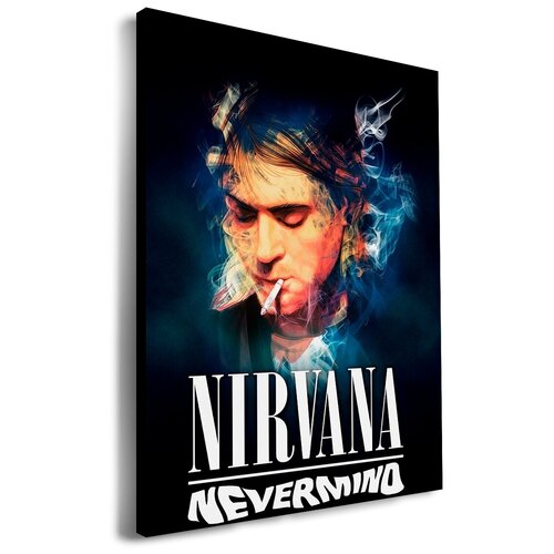 Картина 50x30 см на холсте Smoke NEVERMIND