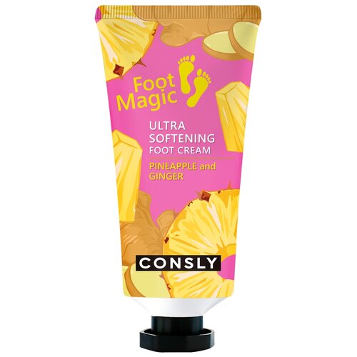 Consly Крем для ног Ультра-смягчающий Pineapple and ginger, 100 мл, 100 г, 1