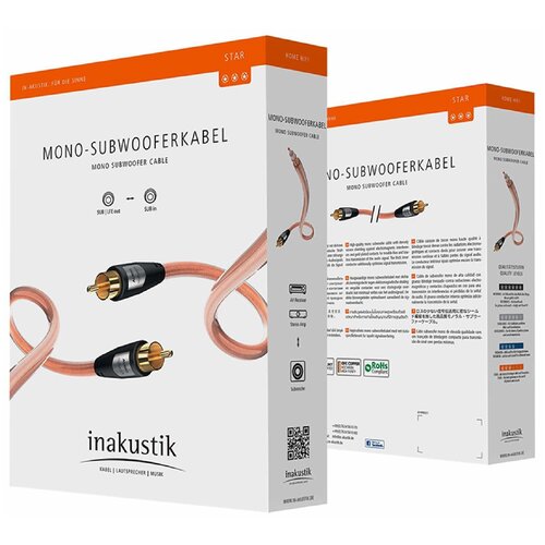 Кабели сабвуферные Inakustik Star Audio cable MonoSub 3,0