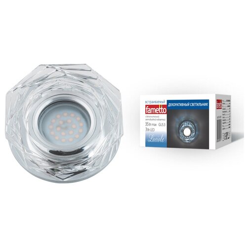 -Светильник DLS-L122 GU5.3 GLASSY/CLEAR Luciole Fametto