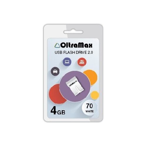 usb-флешка OltraMax OM-4GB-70-белая