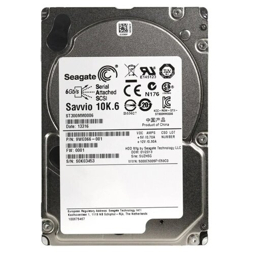 Жесткий диск HDD 2.5 300Gb, SAS Seagate 10000rpm, 64Mb, Sav