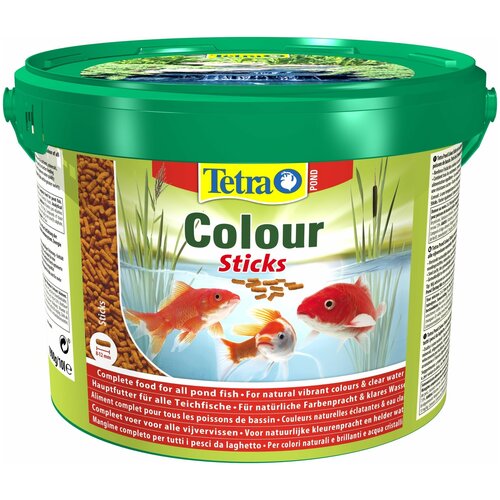 Корма для рыб и рептилий Сухой корм для рыб Tetra Pond Colour Sticks, 10 л