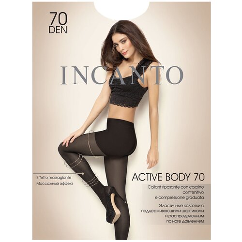 Колготки  Incanto Active Body, 70 den, с ластовицей, с шортиками, размер 2,