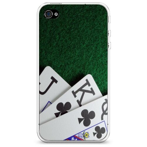 Силиконовый чехол Соты серые на Apple iPhone 4/4S / Айфон 