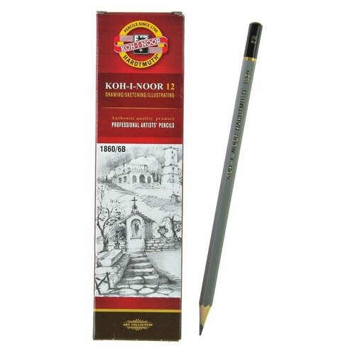 Koh-I-Noor Карандаш чернографитный Koh-I-Noor 1860 6B Gold S