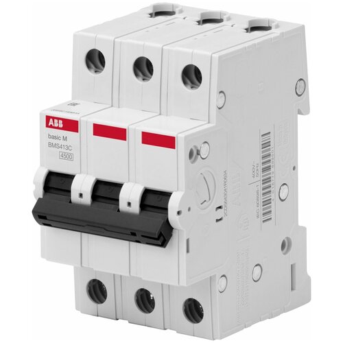 Выключатель автоматический ABB, 3P, 16A, C, 4,5кА, BMS413C