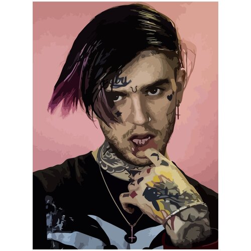 Картина по номерам на холсте lil peep - 6 30X40