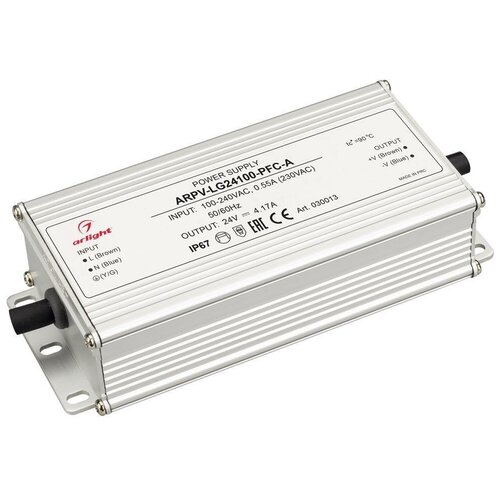 Блок питания ARPV-LG24100-PFC-A (24V, 4.17A, 100W) (Arlight, IP67 Металл, 5