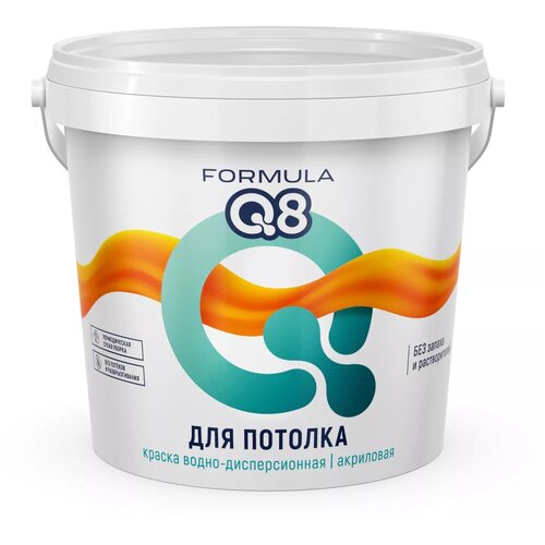 Краска для потолка водно-дисперсионная Formula Q8, акриловая