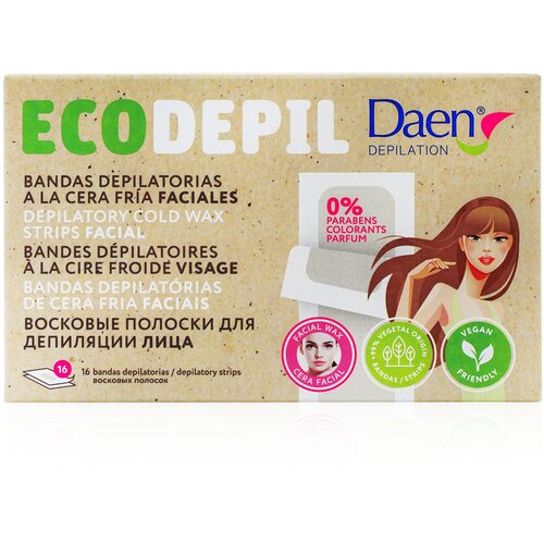 Daen Восковые полоски для лица EcoDepil 16