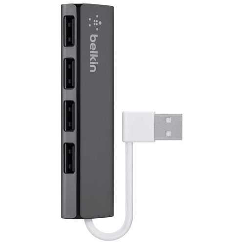 Концентратор Belkin 4-Port Slim Travel USB Hub -4-USB 2.0, ч