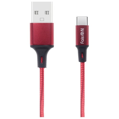 Кабель USB - Type-C FaisON HX14 ALUM, 1.0м, круглый, 2.1A, т