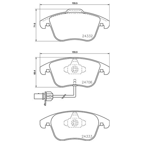 Дисковые тормозные колодки передние Mintex MDB2952 для Audi 