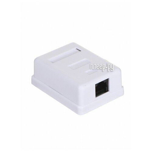 Розетка ATcom 1 порт RJ45 UTP Cat.6 накладная White AT0251