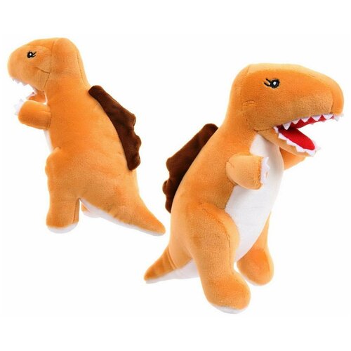 Мягкая игрушка ABtoys Dino Baby Динозаврик коричневый, 17см