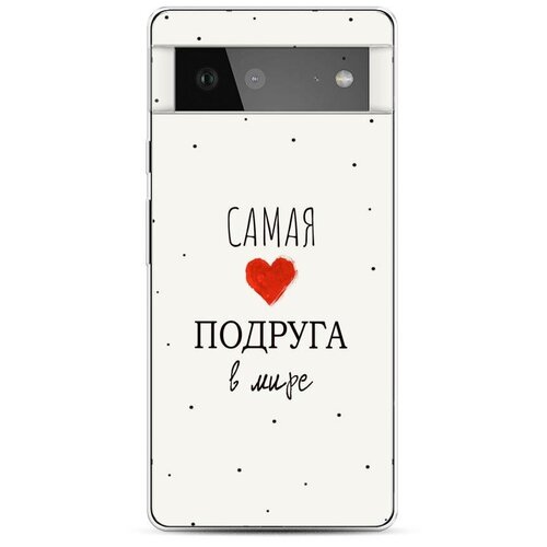 Силиконовый чехол Девушка в шляпе на Google Pixel 6 / Гугл