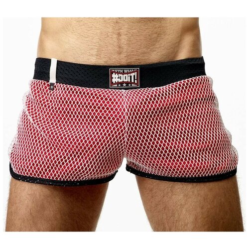 Шорты спортивные Gym Short - Red / Black / White Net / DOi