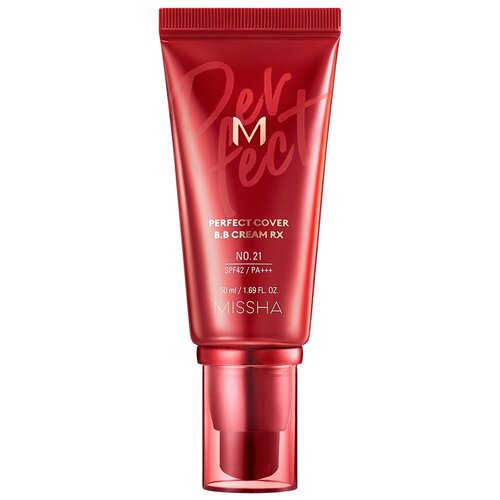 BB, CC и DD кремы  Беру Missha BB крем Perfect Cover RX, SPF 42, 50 мл, оттенок: 21 light beige